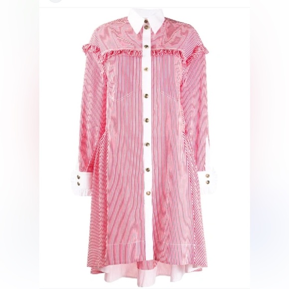 - Philosophy Di Lorenzo Serafini Button Stripe Shirt Dress - Picture 2 of 12